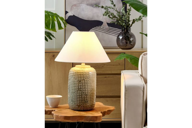 Budelli Bordslampa 47 cm E27 - Mörkgrön/Vit - Belysning - Lampor & belysning inomhus - Sovrumslampa - Sänglampa - Sängbordslampa