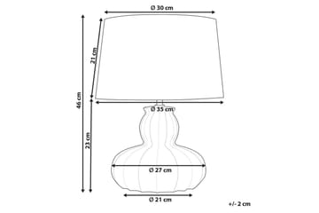 Burgazada Bordslampa 46 cm E27 - Beige/Vit - Belysning - Lampor & belysning inomhus - Sovrumslampa - Sänglampa - Sängbordslampa