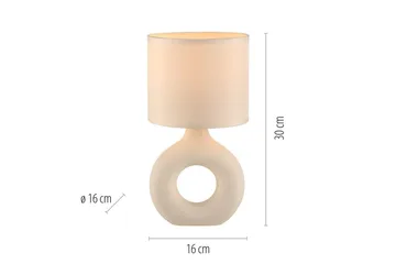 Carara Just Light Bordslampa - Beige - Belysning - Lampor & belysning inomhus - Sovrumslampa - Sänglampa - Sängbordslampa