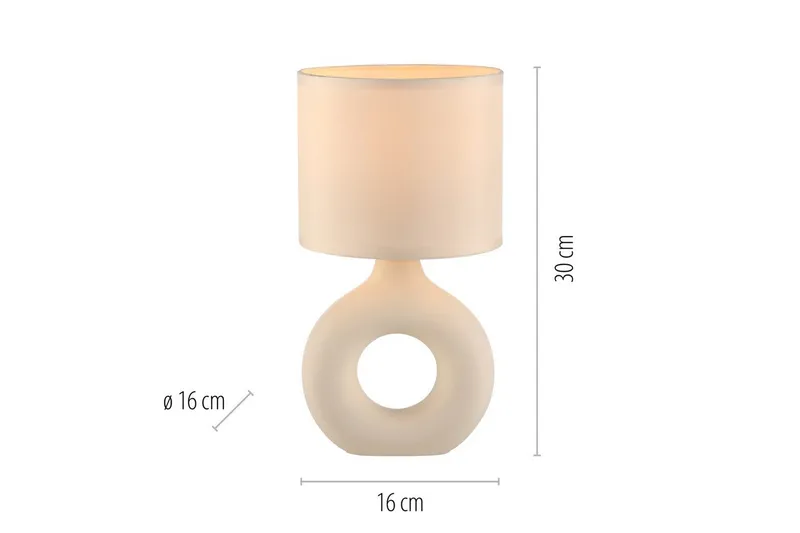 Carara Just Light Bordslampa - Beige - Belysning - Lampor & belysning inomhus - Sovrumslampa - Sänglampa - Sängbordslampa