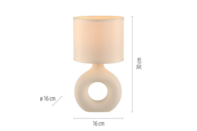 Carara Just Light Bordslampa - Beige - Belysning - Lampor & belysning inomhus - Sovrumslampa - Sänglampa - Sängbordslampa