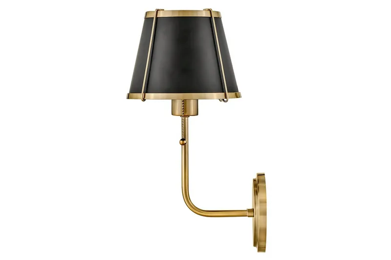 Clarke Hinkley Vägglampa - Brass||Black - Belysning - Lampor & belysning inomhus - Sovrumslampa - Sänglampa - Sänglampa vägg