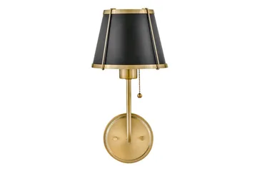 Clarke Hinkley Vägglampa - Brass||Black - Belysning - Lampor & belysning inomhus - Sovrumslampa - Sänglampa - Sänglampa vägg