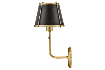 Clarke Hinkley Vägglampa - Brass||Black - Belysning - Lampor & belysning inomhus - Sovrumslampa - Sänglampa - Sänglampa vägg