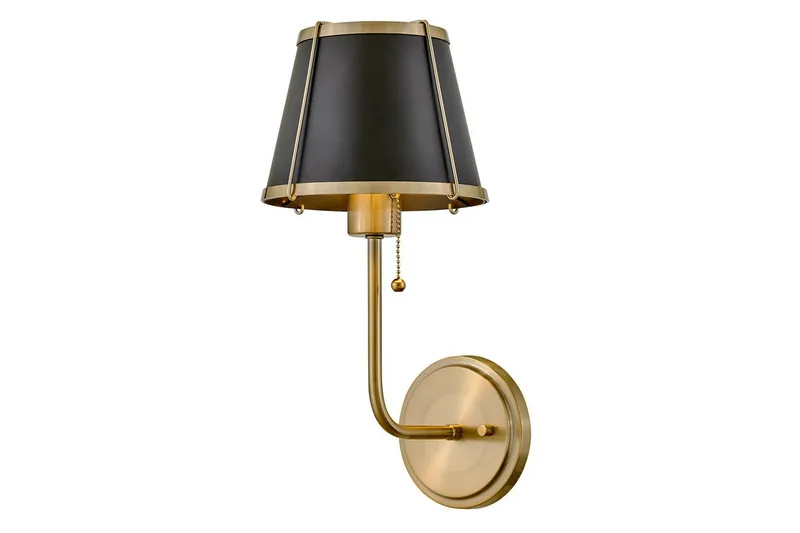 Clarke Hinkley Vägglampa - Brass||Black - Belysning - Lampor & belysning inomhus - Sovrumslampa - Sänglampa - Sänglampa vägg
