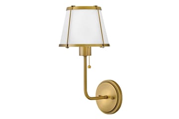 Clarke Hinkley Vägglampa - Brass||White - Belysning - Lampor & belysning inomhus - Sovrumslampa - Sänglampa - Sänglampa vägg
