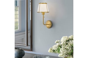 Clarke Hinkley Vägglampa - Brass||White - Belysning - Lampor & belysning inomhus - Sovrumslampa - Sänglampa - Sänglampa vägg