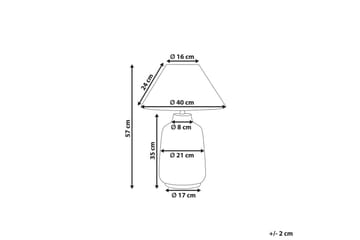 Columbrete Bordslampa 57 cm E27 - Mörkgrön/Vit - Belysning - Lampor & belysning inomhus - Sovrumslampa - Sänglampa - Sängbordslampa