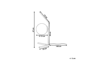 Cominotto Bordslampa 47 cm E14 - Svart/Vit - Belysning - Lampor & belysning inomhus - Sovrumslampa - Sänglampa - Sängbordslampa