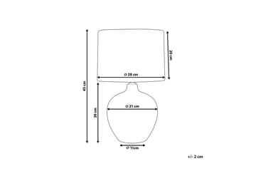 Dellgavo Bordslampa 45 cm E27 - Flerfärgad - Belysning - Lampor & belysning inomhus - Sovrumslampa - Sänglampa - Sängbordslampa