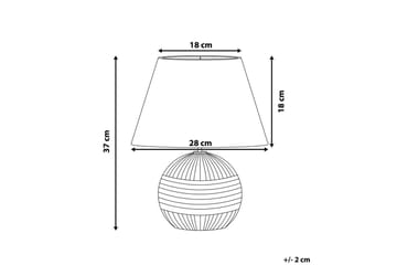 Evarado Bordslampa 37 cm E27 - Beige/Gräddvit - Belysning - Lampor & belysning inomhus - Sovrumslampa - Sänglampa - Sängbordslampa