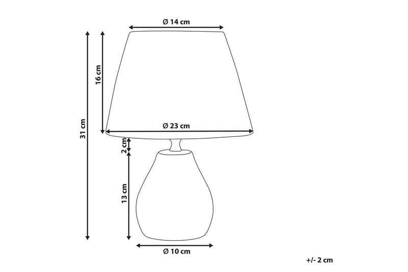 Favignito Bordslampa 2 st 31 cm E27 - Vit/Natur - Belysning - Lampor & belysning inomhus - Sovrumslampa - Sänglampa - Sängbordslampa