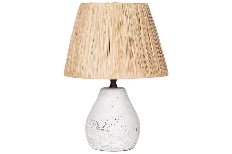 Favignito Bordslampa 2 st 31 cm E27 - Vit/Natur - Belysning - Lampor & belysning inomhus - Sovrumslampa - Sänglampa - Sängbordslampa