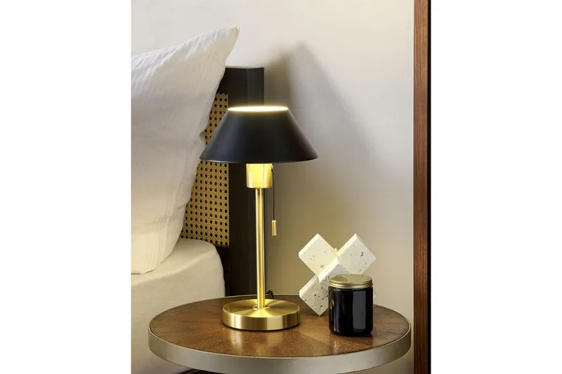 Filfla Bordslampa 37 cm E27 - Mässing/Svart - Belysning - Lampor & belysning inomhus - Sovrumslampa - Sänglampa - Sängbordslampa