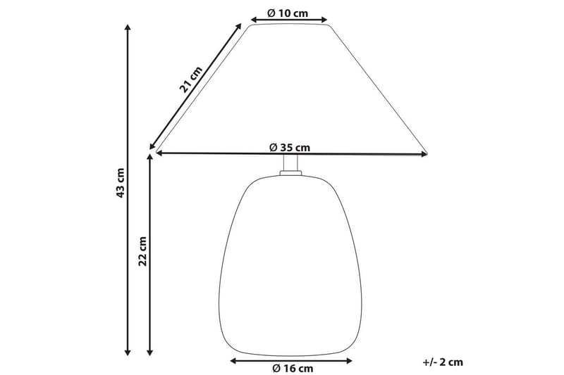 Formentera Bordslampa 43 cm E27 - Flerfärgad - Belysning - Lampor & belysning inomhus - Sovrumslampa - Sänglampa - Sängbordslampa