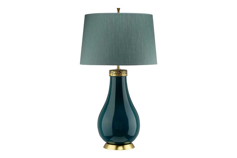 Havering Quintiesse Bordslampa, Turquoise||Brass