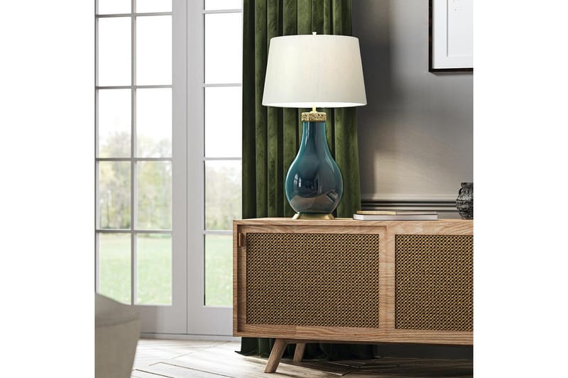 Havering Quintiesse Bordslampa - Turquoise||Brass - Belysning - Lampor & belysning inomhus - Sovrumslampa - Sänglampa - Sängbordslampa