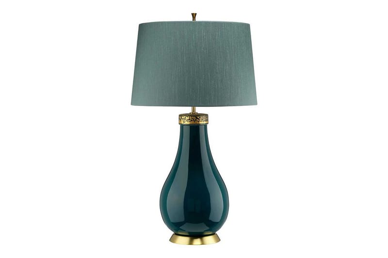 Havering Quintiesse Bordslampa, Turquoise||Brass