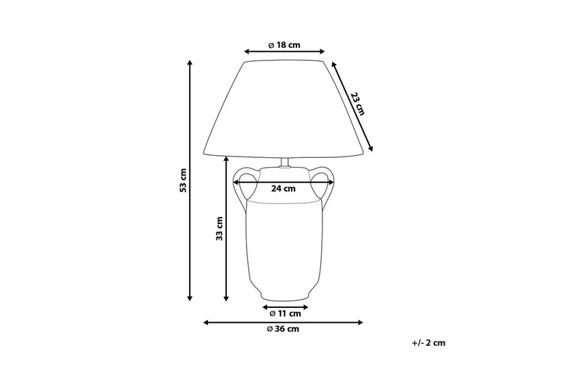 Hecate Bordslampa 53 cm E27 - Flerfärgad - Belysning - Lampor & belysning inomhus - Sovrumslampa - Sänglampa - Sängbordslampa