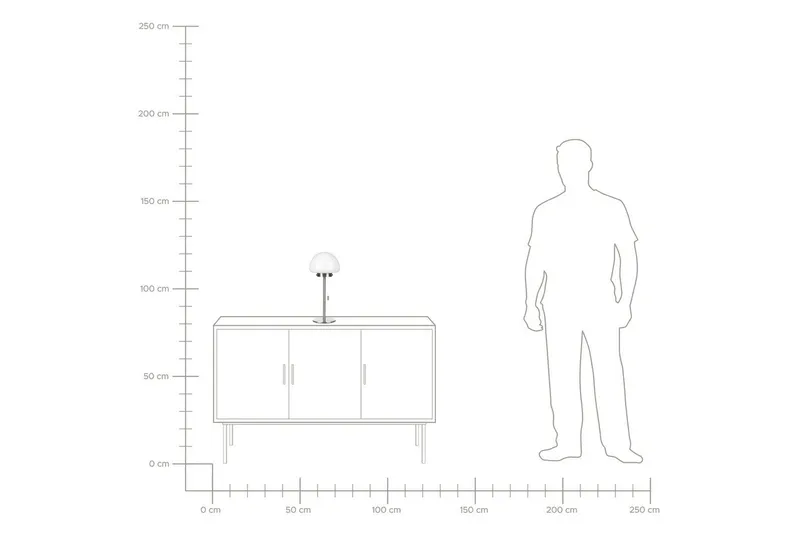 Icaria Bordslampa 39 cm E27 - Silver/Vit - Belysning - Lampor & belysning inomhus - Sovrumslampa - Sänglampa - Sängbordslampa