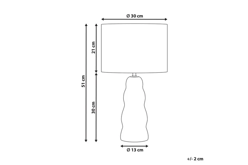 Incantata Bordslampa 51 cm E27 - Svart/Beige - Belysning - Lampor & belysning inomhus - Sovrumslampa - Sänglampa - Sängbordslampa