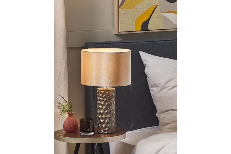 Kamla Bordslampa 50 cm E27 - Grå/Beige - Belysning - Lampor & belysning inomhus - Sovrumslampa - Sänglampa - Sängbordslampa
