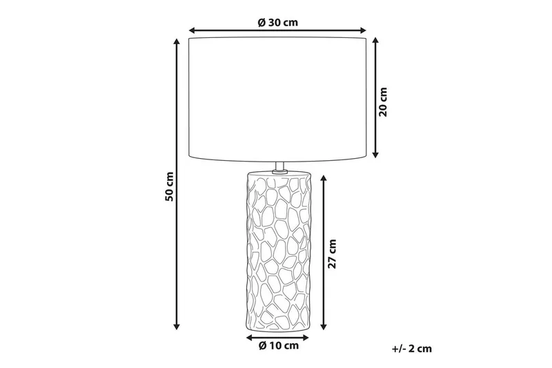 Kamla Bordslampa 50 cm E27 - Grå/Beige - Belysning - Lampor & belysning inomhus - Sovrumslampa - Sänglampa - Sängbordslampa