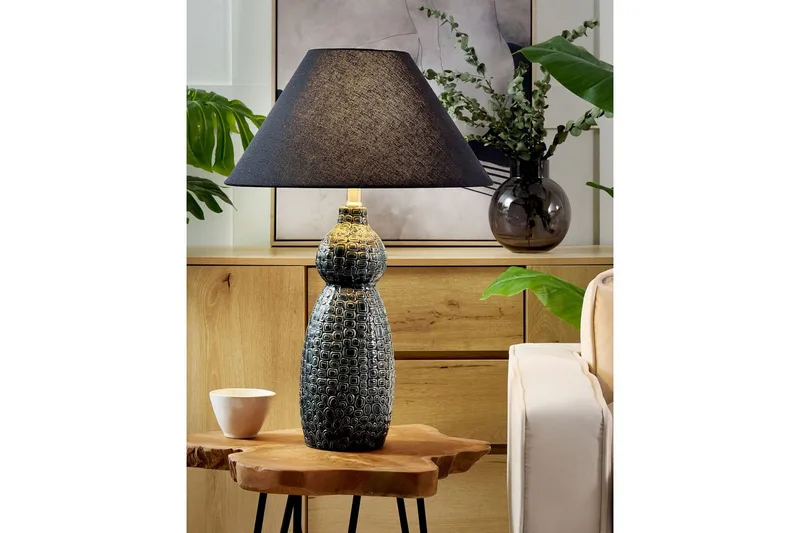 Kastellorizo Bordslampa 60 cm E27 - Mörkblå/Svart - Belysning - Lampor & belysning inomhus - Sovrumslampa - Sänglampa - Sängbordslampa