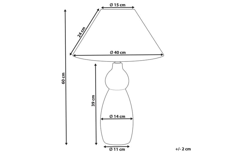 Kastellorizo Bordslampa 60 cm E27 - Mörkblå/Vit - Belysning - Lampor & belysning inomhus - Sovrumslampa - Sänglampa - Sängbordslampa