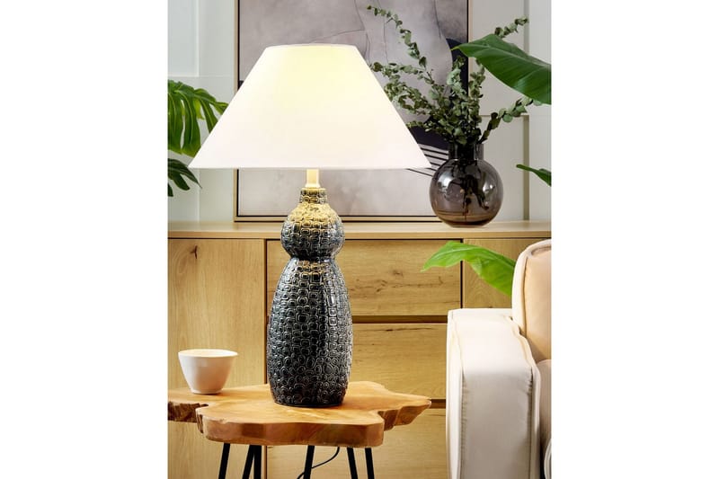 Kastellorizo Bordslampa 60 cm E27 - Mörkblå/Vit - Belysning - Lampor & belysning inomhus - Sovrumslampa - Sänglampa - Sängbordslampa