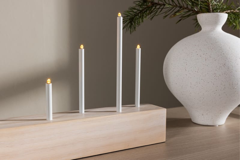 Kungsberget Adventsljusstake 24 cm - Whitewash - Belysning - Lampor & belysning inomhus - Sovrumslampa - Sänglampa - Sängbordslampa
