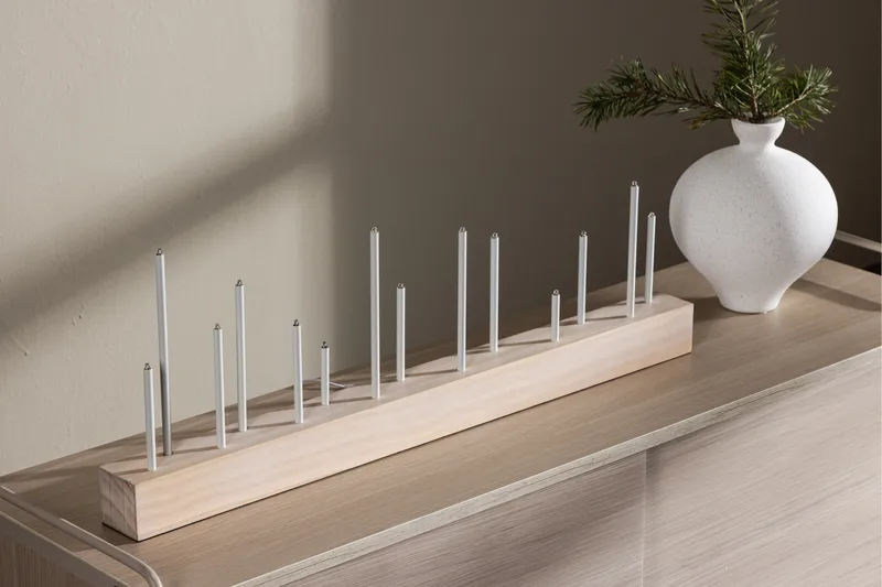 Kungsberget Adventsljusstake 24 cm - Whitewash - Belysning - Lampor & belysning inomhus - Sovrumslampa - Sänglampa - Sängbordslampa