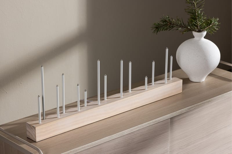 Kungsberget Adventsljusstake 24 cm - Whitewash - Belysning - Lampor & belysning inomhus - Sovrumslampa - Sänglampa - Sängbordslampa