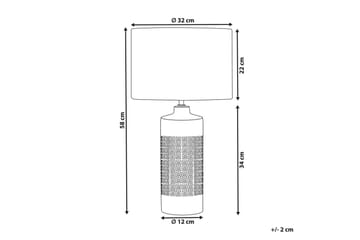 Lapya Bordslampa 58 cm E27 - Off White - Belysning - Lampor & belysning inomhus - Sovrumslampa - Sänglampa - Sängbordslampa