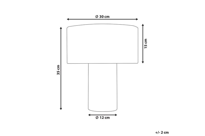 Lefkada Bordslampa 35 cm E27 - Ljusgrå - Belysning - Lampor & belysning inomhus - Sovrumslampa - Sänglampa - Sängbordslampa