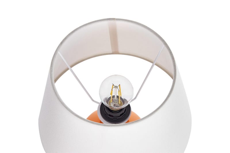 Lemiros Bordslampa 48 cm E27 - Orange/Vit - Belysning - Lampor & belysning inomhus - Sovrumslampa - Sänglampa - Sängbordslampa