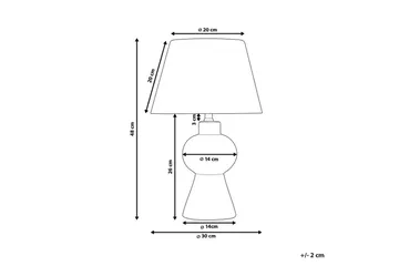 Lemiros Bordslampa 48 cm E27 - Orange/Vit - Belysning - Lampor & belysning inomhus - Sovrumslampa - Sänglampa - Sängbordslampa