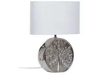 Lenkher Bordslampa 48 cm E27 - Silver/Vit - Belysning - Lampor & belysning inomhus - Sovrumslampa - Sänglampa - Sängbordslampa