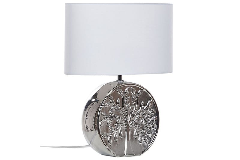 Lenkher Bordslampa 48 cm E27 - Silver/Vit - Belysning - Lampor & belysning inomhus - Sovrumslampa - Sänglampa - Sängbordslampa