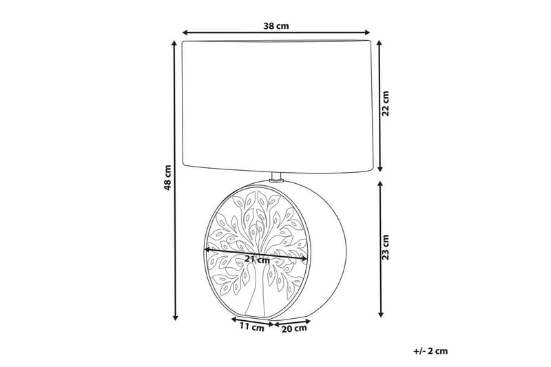 Lenkher Bordslampa 48 cm E27 - Silver/Vit - Belysning - Lampor & belysning inomhus - Sovrumslampa - Sänglampa - Sängbordslampa