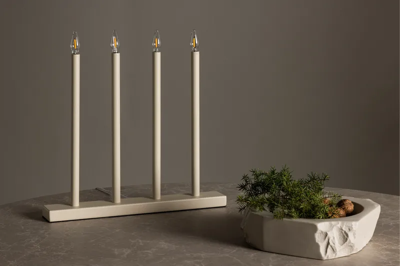 Lofsdalen Adventsljusstake 35 cm - Beige - Belysning - Lampor & belysning inomhus - Sovrumslampa - Sänglampa - Sängbordslampa