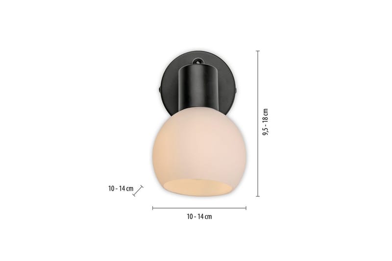 Loki Just Light Vägg/taklampa - Black - Belysning - Lampor & belysning inomhus - Sovrumslampa - Sänglampa - Sänglampa vägg