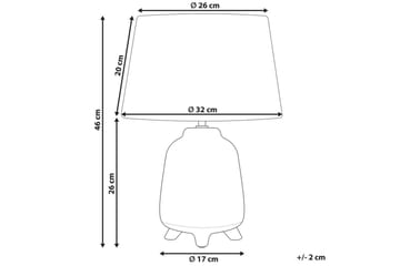 Lummenai Bordslampa 46 cm E27 - Grå/Vit - Belysning - Lampor & belysning inomhus - Sovrumslampa - Sänglampa - Sängbordslampa