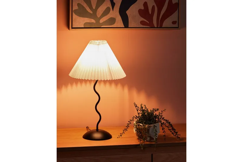 Montecristo Bordslampa 49 cm E27 - Svart/Vit - Belysning - Lampor & belysning inomhus - Sovrumslampa - Sänglampa - Sängbordslampa