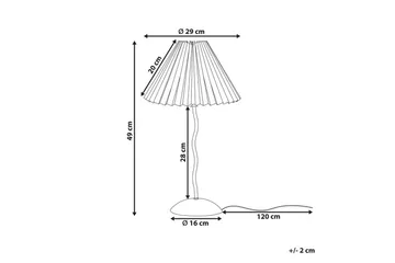 Montecristo Bordslampa 49 cm E27 - Svart/Vit - Belysning - Lampor & belysning inomhus - Sovrumslampa - Sänglampa - Sängbordslampa
