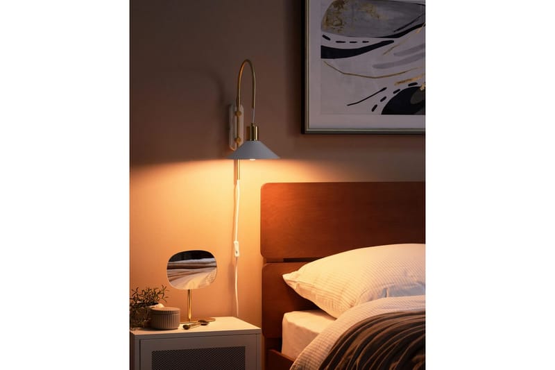 Ozmi Vägglampa 44 cm E27 - Guld/Vit - Belysning - Lampor & belysning inomhus - Sovrumslampa - Sänglampa - Sänglampa vägg