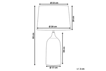 Palmarola Bordslampa 66 cm E27 - Blå/Vit - Belysning - Lampor & belysning inomhus - Sovrumslampa - Sänglampa - Sängbordslampa