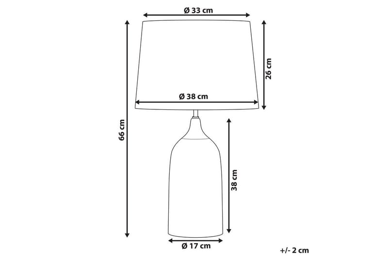 Palmarola Bordslampa 66 cm E27 - Blå/Vit - Belysning - Lampor & belysning inomhus - Sovrumslampa - Sänglampa - Sängbordslampa