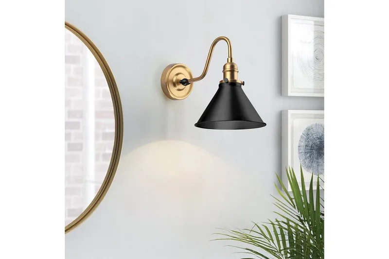 Provence Elstead Lighting Vägglampa - Brass||Black - Belysning - Lampor & belysning inomhus - Sovrumslampa - Sänglampa - Sänglampa vägg