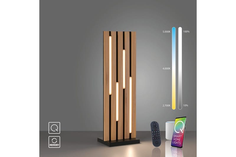 Q-Akustik Paul Neuhaus Bordslampa - Wood - Belysning - Lampor & belysning inomhus - Sovrumslampa - Sänglampa - Sängbordslampa